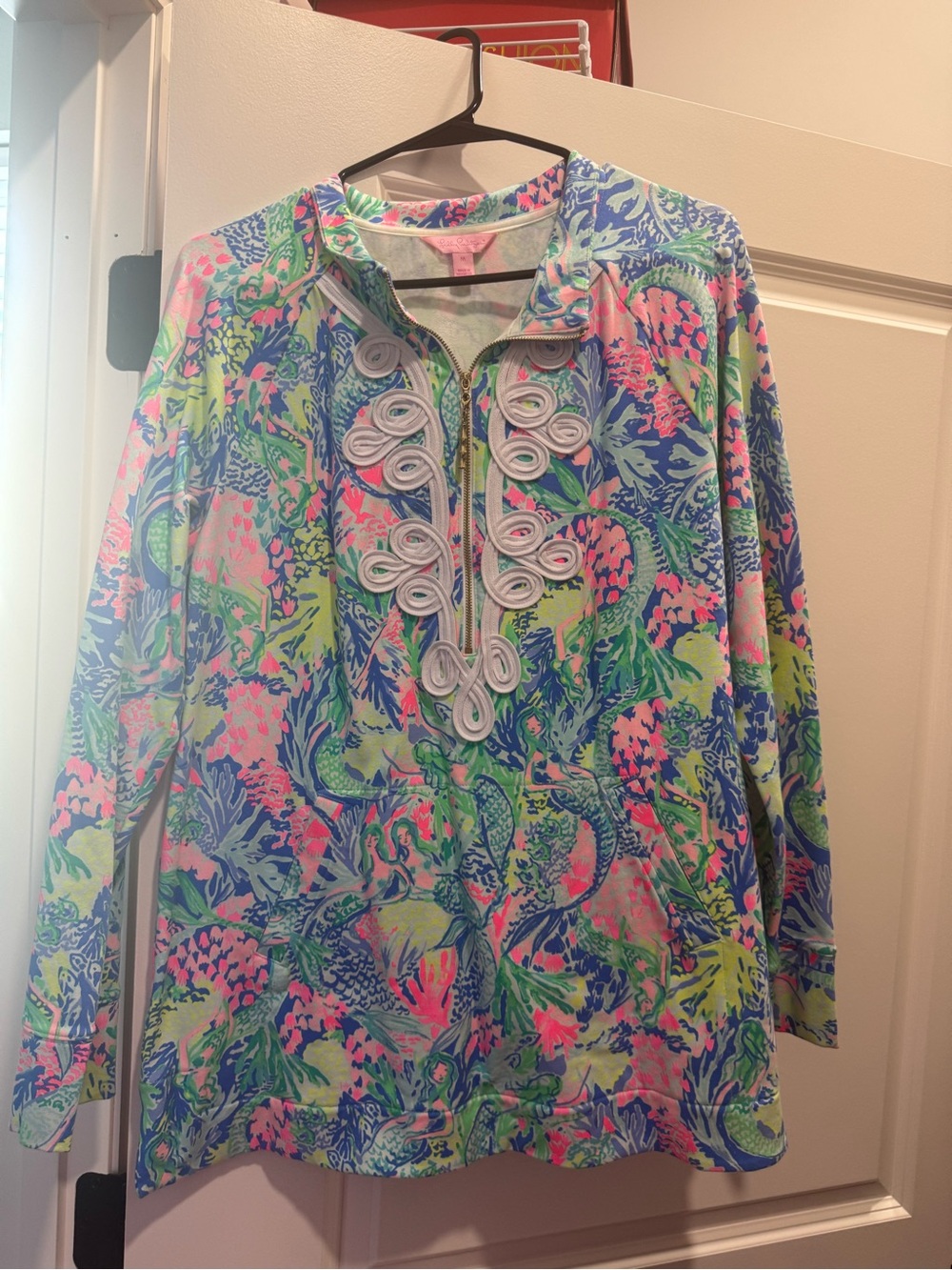 Lilly Pulitzer Pastel Floral V-Neck Pullover in Blue, Pink & Green
